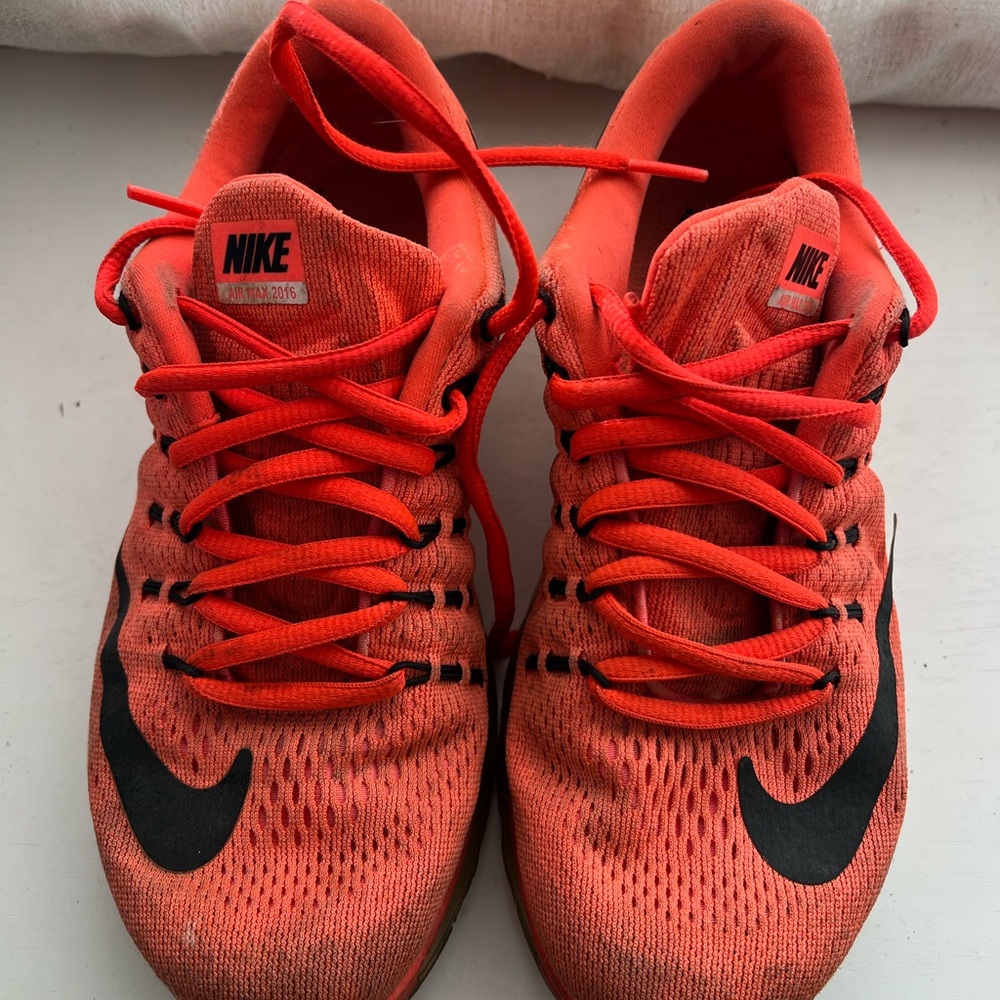 Nike Bright Orange Athletic Trainers with Black Swoosh